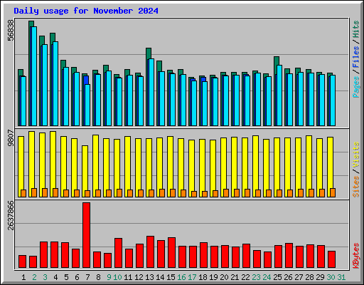 Daily usage for November 2024
