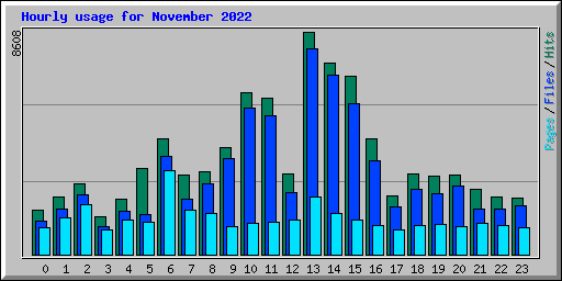 Hourly usage for November 2022