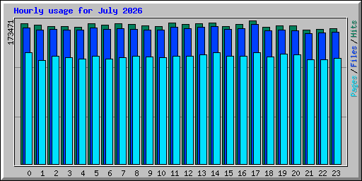 Hourly usage for July 2026